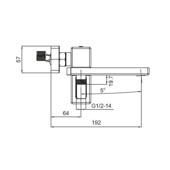 Смеситель для ванны Koer KB-41009-01 (Цвет хром) (KR3502)