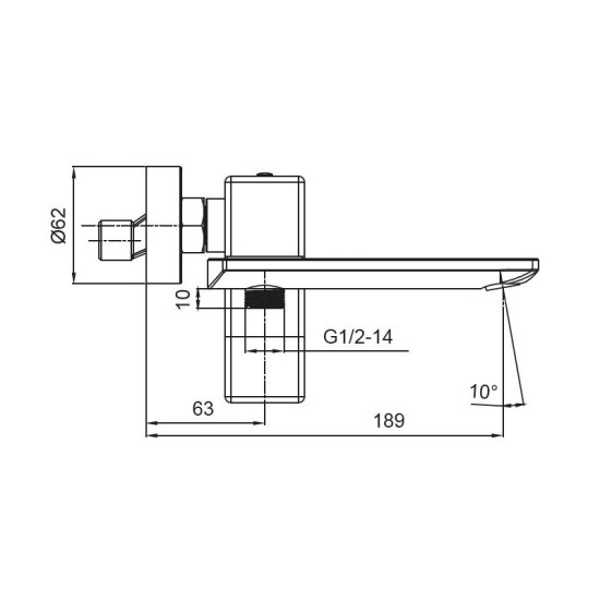 Смеситель для ванны Koer KB-41010-05 (Цвет черный) (KR3485)