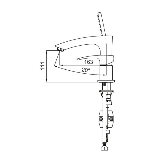 Змішувач на борт ванни Koer KB-43007-01 на 3 отвори (Колір хром) (KR3452)