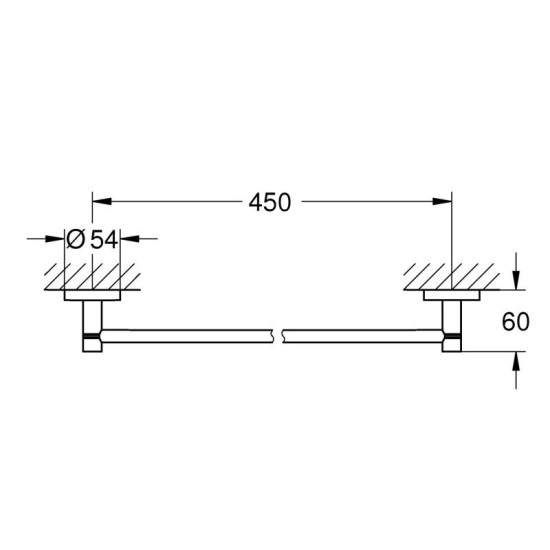 Держатель для полотенец Grohe QuickFix Start 450 мм (411972430)