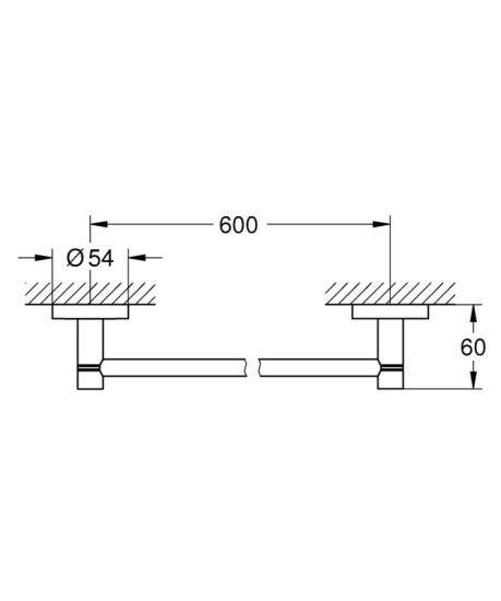 Держатель для полотенец Grohe QuickFix Start 600 мм (411782430)