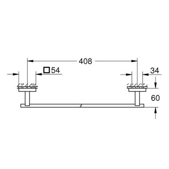 Тримач для рушників Grohe QuickFix Start Cube 450мм (409872430)