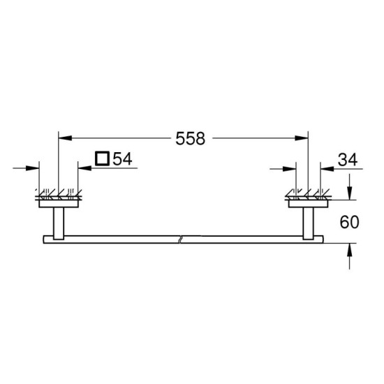Держатель для полотенец Grohe QuickFix Start Cube 600мм (410892430)