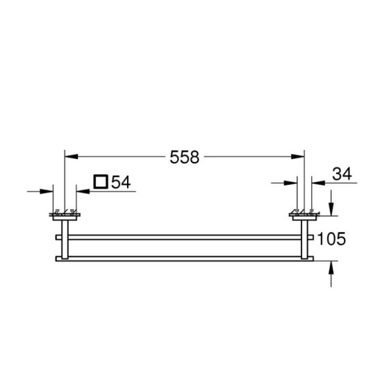 Тримач для рушників Grohe QuickFix Start Cube 600мм (411042430)
