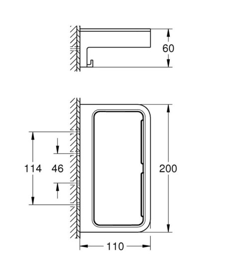 Полка для ванной комнаты Grohe QuickFix Start Cube (411072430)