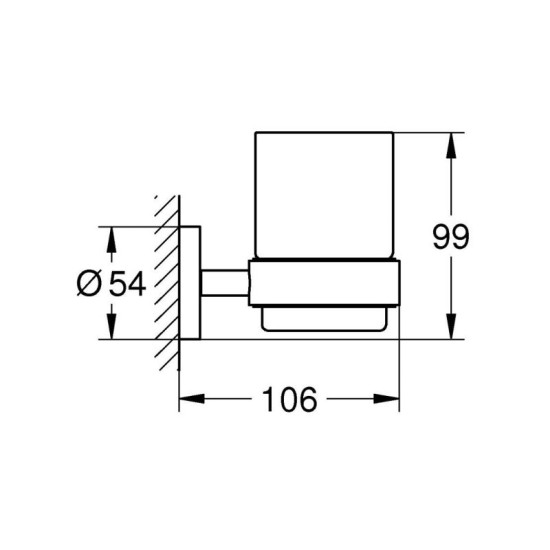 Склянка скляна з тримачем Grohe QuickFix Start (411942430)