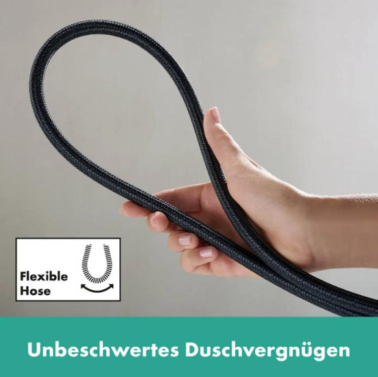 Душовий шланг Hansgrohe Designflex 1.25 м, Brushed Black хром (28220340)