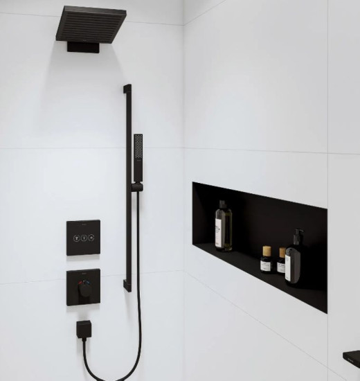 Лійка для верхнього душу Hansgrohe Pulsify Е 260 1jet EcoSmart, матовий чорний (24331670)