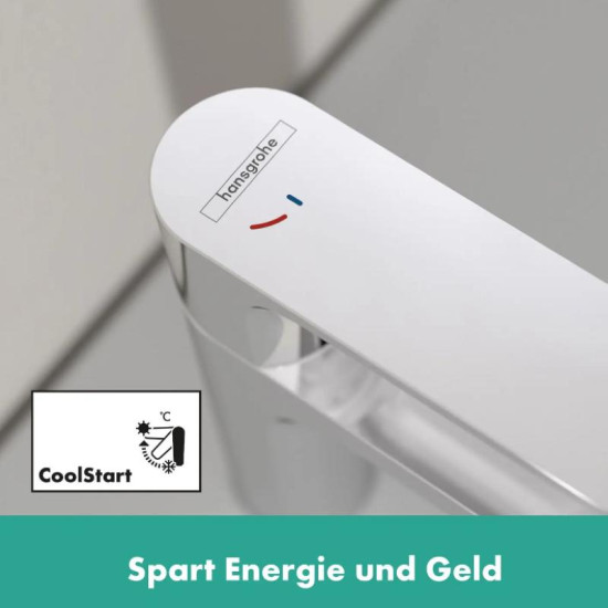 Змішувач для раковини Hansgrohe Rebris S 110 Coolstart EcoSmart+ з д/к pop-up, хром (72588000)