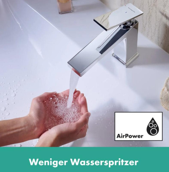 Змішувач для раковини Hansgrohe Tecturis E 110 Fine CoolStart із донним клапаном pop-up, хром (73023000)