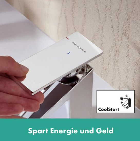 Змішувач для раковини Hansgrohe Tecturis E 110 Fine CoolStart із донним клапаном pop-up, хром (73023000)