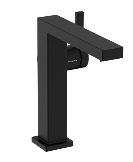 Смеситель для раковины Hansgrohe Tecturis E 150 Fine CoolStart без донного клапана, матовый черный (73041670)