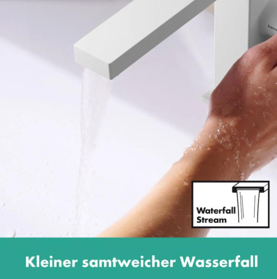 Смеситель для раковины Hansgrohe Tecturis E 150 Fine CoolStart, матовый белый (73040700)
