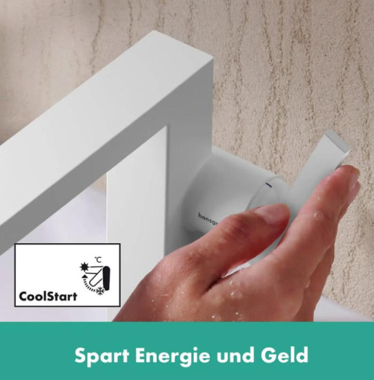 Смеситель для раковины Hansgrohe Tecturis E 150 Fine CoolStart, матовый белый (73040700)