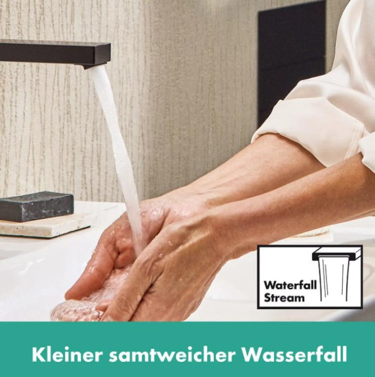 Змішувач для раковини Hansgrohe Tecturis E 210 Fine CoolStart з поворотним виливом, матовий чорний (73060670)