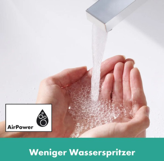 Змішувач для раковини Hansgrohe Tecturis E 240 Fine CoolStart без донного клапана, хром (73072000)