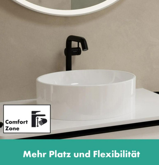 Змішувач для раковини Hansgrohe Tecturis S 240 Fine CoolStart матовий чорний (73372670)