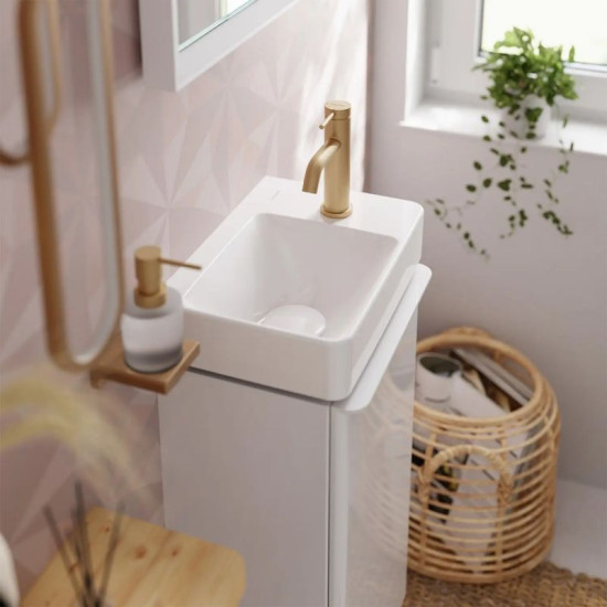 Смеситель для раковины Hansgrohe Tecturis S 80 CoolStart матовая бронза (73302140)
