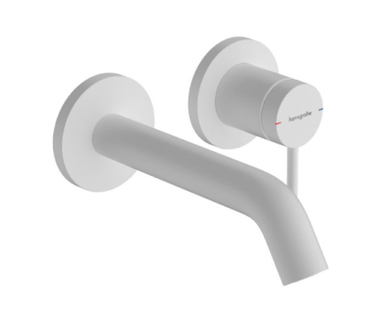 Смеситель скрытого монтажа для раковины Hansgrohe Tecturis S 165 матовый белый (73350700)