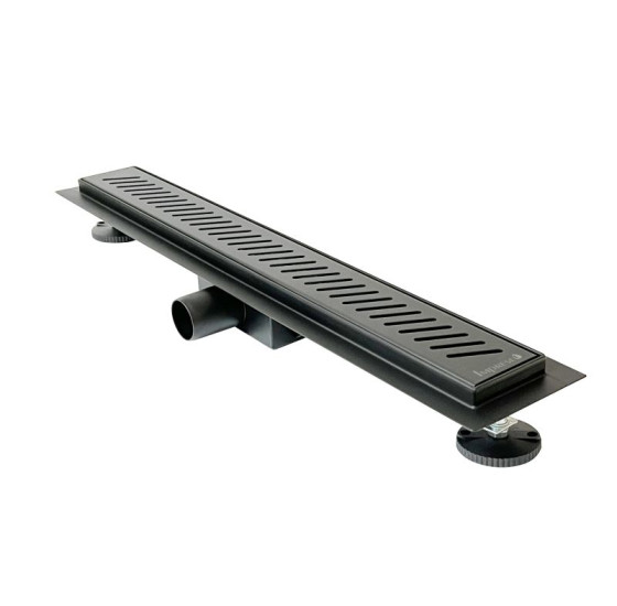 Лінійний трап Imprese i-FLOW S сухий затвор, решітка перфарована i07, чорний, 600 мм d44600SB07