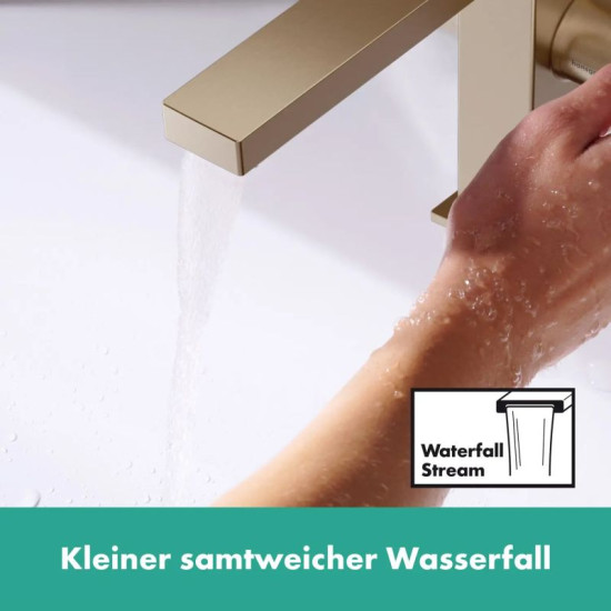 Змішувач для раковини Hansgrohe Tecturis E 150 73040140 CoolStart, push-open шлифованная бронза
