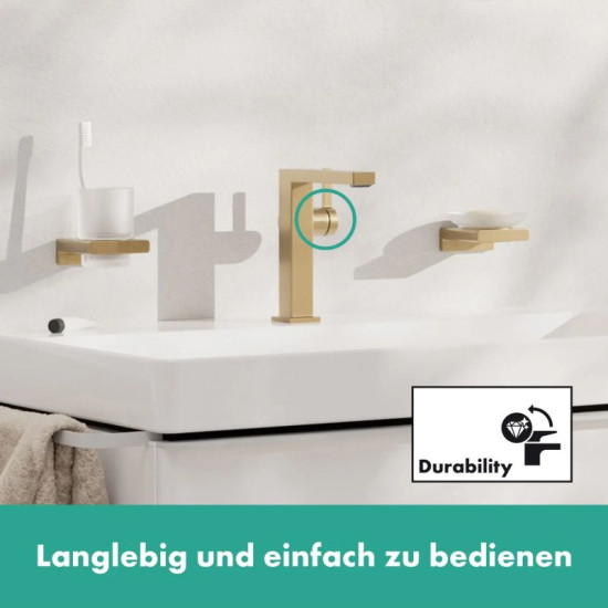 Змішувач для раковини Hansgrohe Tecturis E 150 73040140 CoolStart, push-open шлифованная бронза