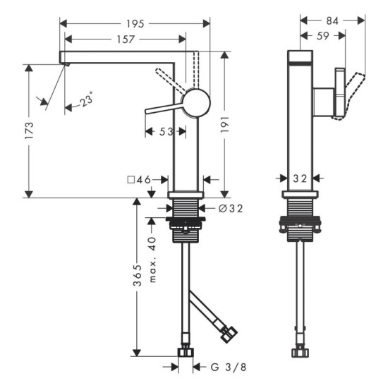 Змішувач для раковини Hansgrohe Tecturis E 150 73040140 CoolStart, push-open шлифованная бронза