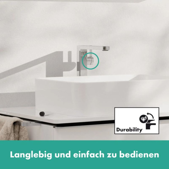 Змішувач для раковини Hansgrohe Tecturis E 240 73070000 CoolStart, push-open хром