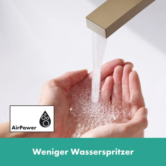 Змішувач для раковини Hansgrohe Tecturis E 240 73070140 CoolStart, push-open шліфована бронза