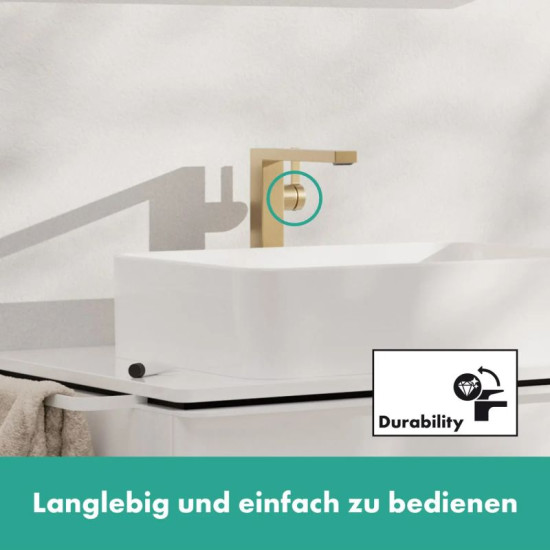 Змішувач для раковини Hansgrohe Tecturis E 240 73070140 CoolStart, push-open шліфована бронза