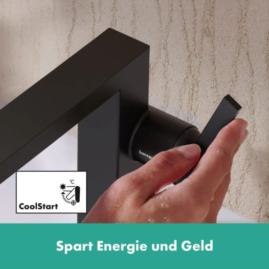 Змішувач для раковини Hansgrohe Tecturis E 240 73070670 CoolStart, push-open чорний матовий