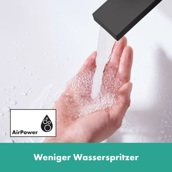 Змішувач для раковини Hansgrohe Tecturis E 240 73070670 CoolStart, push-open чорний матовий