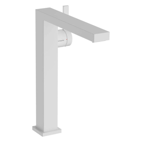 Смеситель для раковины Hansgrohe Tecturis E 240 73070700 CoolStart, push-open белый матовый