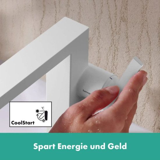 Смеситель для раковины Hansgrohe Tecturis E 240 73070700 CoolStart, push-open белый матовый