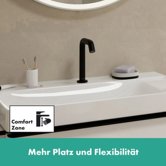 Змішувач для раковини Hansgrohe Tecturis S 150 73353670 CoolStart, push-open чорний матовий