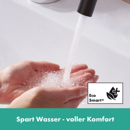 Змішувач для раковини Hansgrohe Tecturis S 150 73353670 CoolStart, push-open чорний матовий