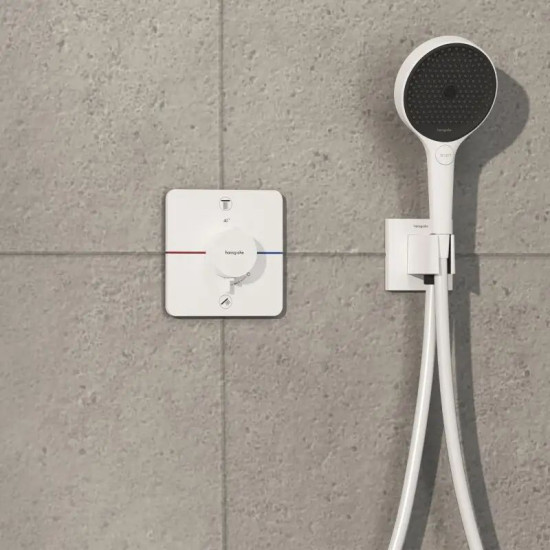 Термостат прихованого монтажу для душу Hansgrohe SHOWER SELECT COMFORT Q 15583700 білий матовий