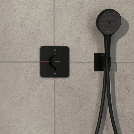 Термостат скрытого монтажа для душа Hansgrohe SHOWER SELECT COMFORT Q 15583670 чёрный матовый