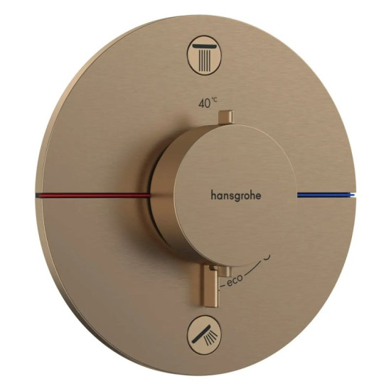 Термостат прихованого монтажу для душу Hansgrohe SHOWER SELECT COMFORT S 15554140 шліфована бронза