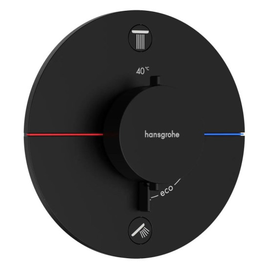 Термостат прихованого монтажу для душу Hansgrohe SHOWER SELECT COMFORT S 15554670 чорний матовий