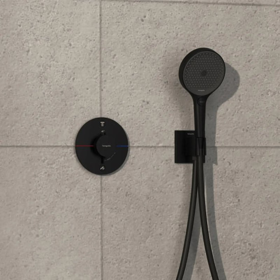 Термостат прихованого монтажу для душу Hansgrohe SHOWER SELECT COMFORT S 15554670 чорний матовий