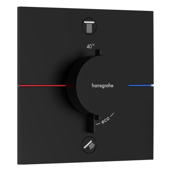 Термостат прихованого монтажу для душу Hansgrohe SHOWERSELECT COMFORT E 15572670 чорний матовий