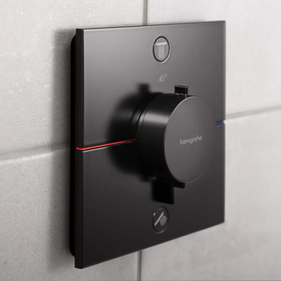 Термостат прихованого монтажу для душу Hansgrohe SHOWERSELECT COMFORT E 15572670 чорний матовий