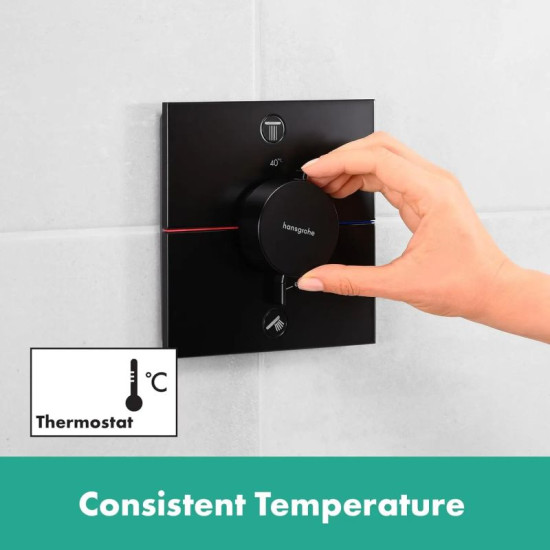 Термостат прихованого монтажу для душу Hansgrohe SHOWERSELECT COMFORT E 15572670 чорний матовий