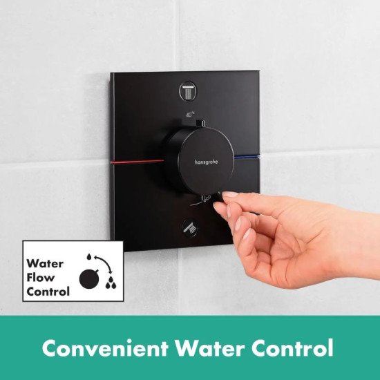 Термостат прихованого монтажу для душу Hansgrohe SHOWERSELECT COMFORT E 15572670 чорний матовий