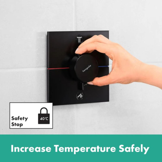 Термостат прихованого монтажу для душу Hansgrohe SHOWERSELECT COMFORT E 15572670 чорний матовий