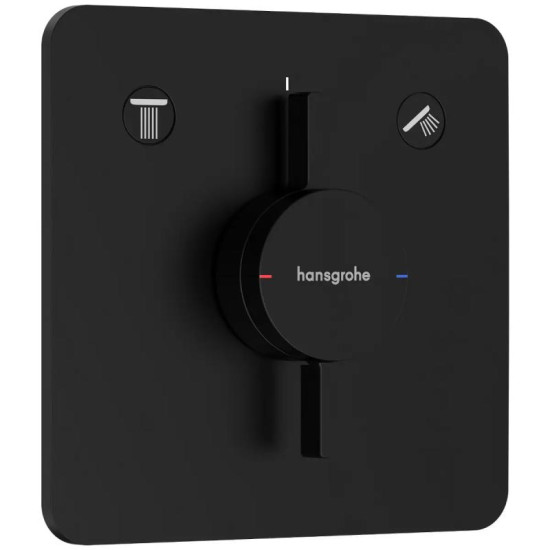 Смеситель скрытого монтажа для душа Hansgrohe DuoTurn Q 75414670 черный матовый