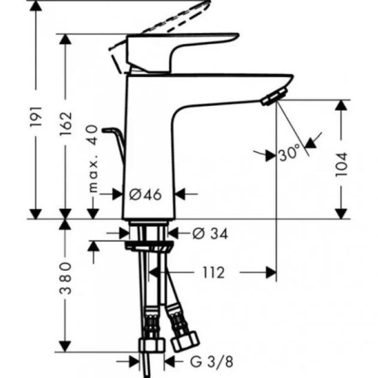 Смеситель для раковины Hansgrohe Talis E 71710000