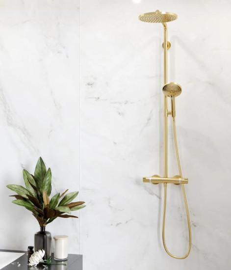 Душова система Hansgrohe Croma Select S 280 1jet Showerpipe polished gold optic (26890990)