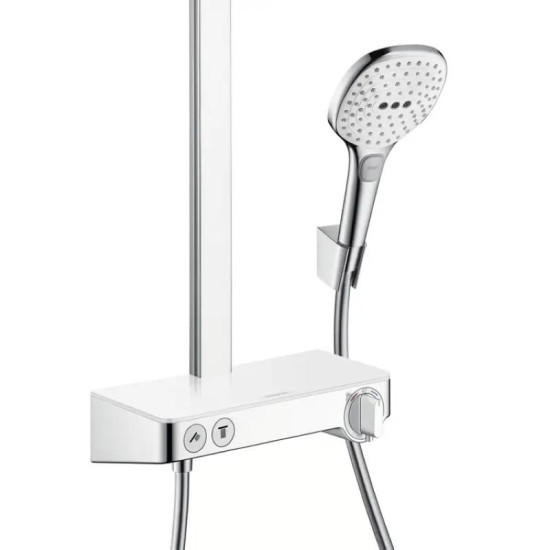 Душевая система Hansgrohe Raindance Select E Showerpipe 300 2Jet белый/хром (27126400)